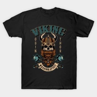 Nordic Viking Warrior Skull T-Shirt